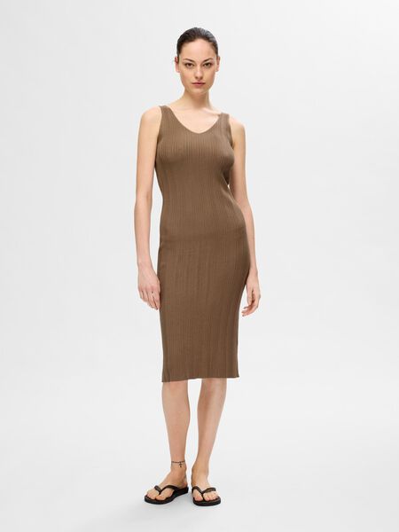 Selected GEBREIDE MIDI JURK, Coca Mocha, highres - 16089696_CocaMocha_003.jpg