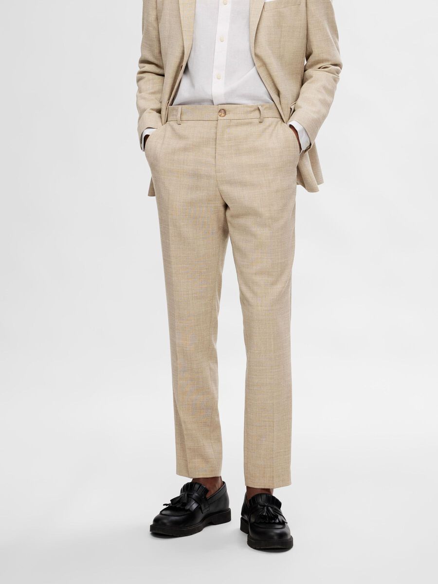 Selected SLIM FIT SUIT TROUSERS, Sand, highres - 16087871_Sand_003.jpg