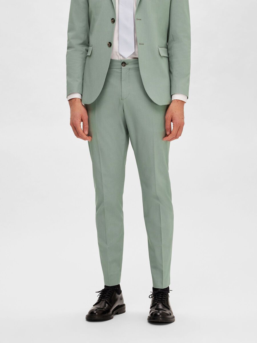 Selected COUPE SLIM PANTALON DE COSTUME, Granite Green, highres - 16088564_GraniteGreen_003.jpg