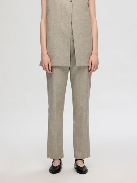 Selected WOOL BLEND STRAIGHT-LEG TROUSERS, Sandshell, highres - 16094992_Sandshell_1128154_003.jpg