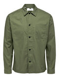 Selected PLAIN OVERSHIRT, Olivine, highres - 16083603_Olivine_001.jpg