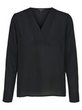 Selected RECYCLED - LONG SLEEVED BLOUSE, Black, highres - 16065487_Black_001.jpg