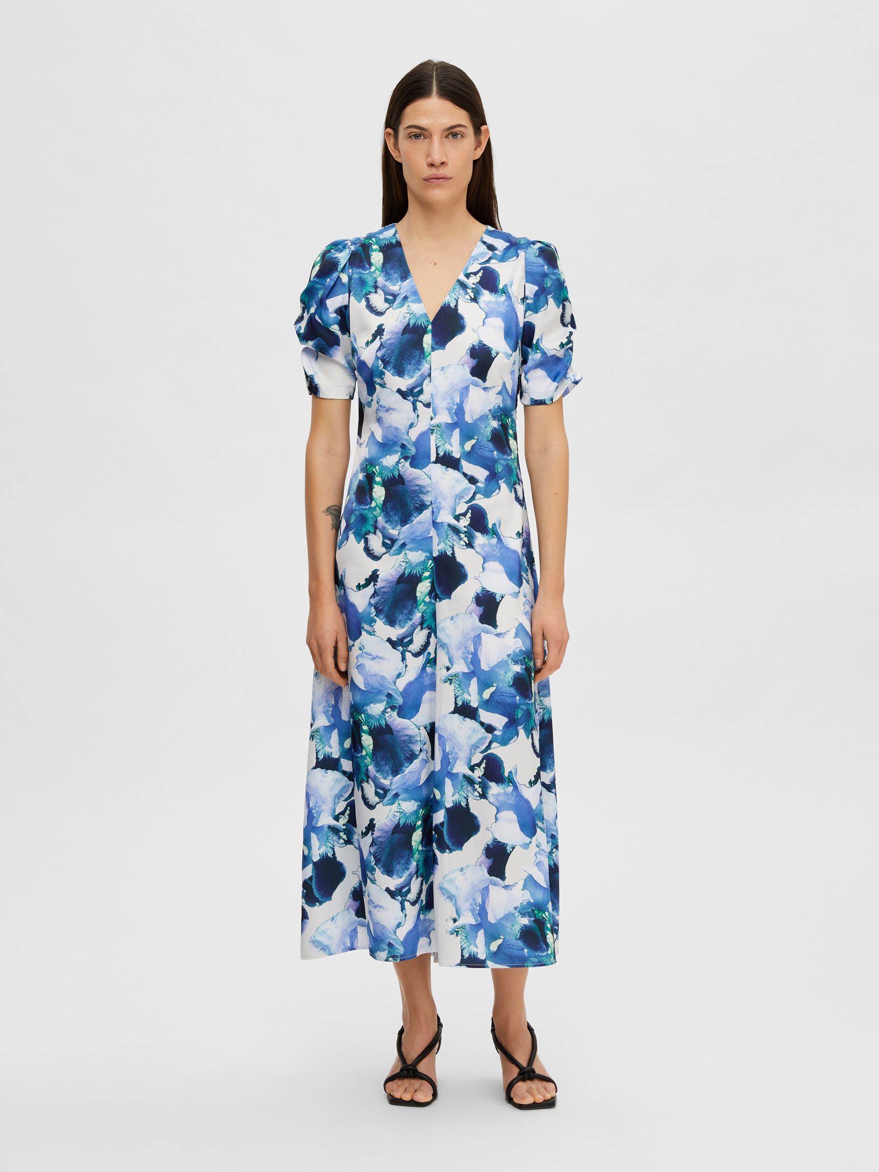 Brushed leopard button dress sale