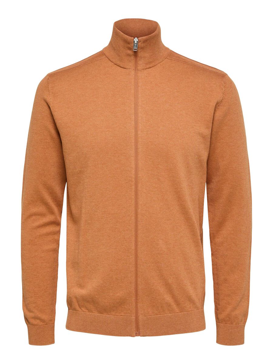 Selected PIMA COTTON - KNITTED CARDIGAN, Bombay Brown, highres - 16074688_BombayBrown_779264_001.jpg