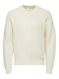 Selected LONG SLEEVED KNITTED V-NECK JUMPER, Jet Stream, highres - 16081072_JetStream_001.jpg