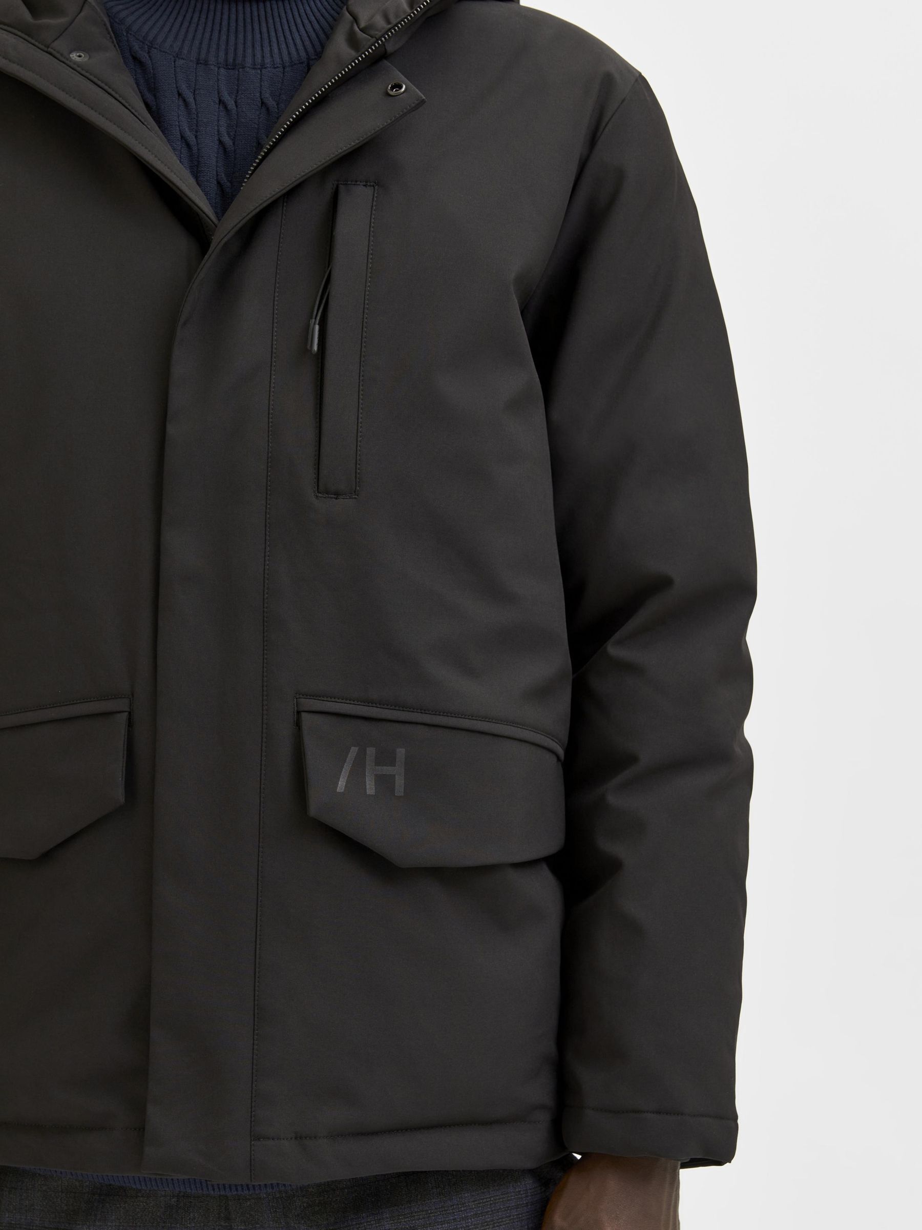 black padded parka