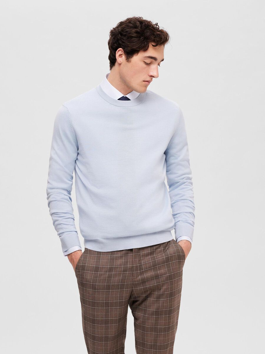 Selected MANCHES LONGUES PULL, Cashmere Blue, highres - 16079772_CashmereBlue_853571_003.jpg