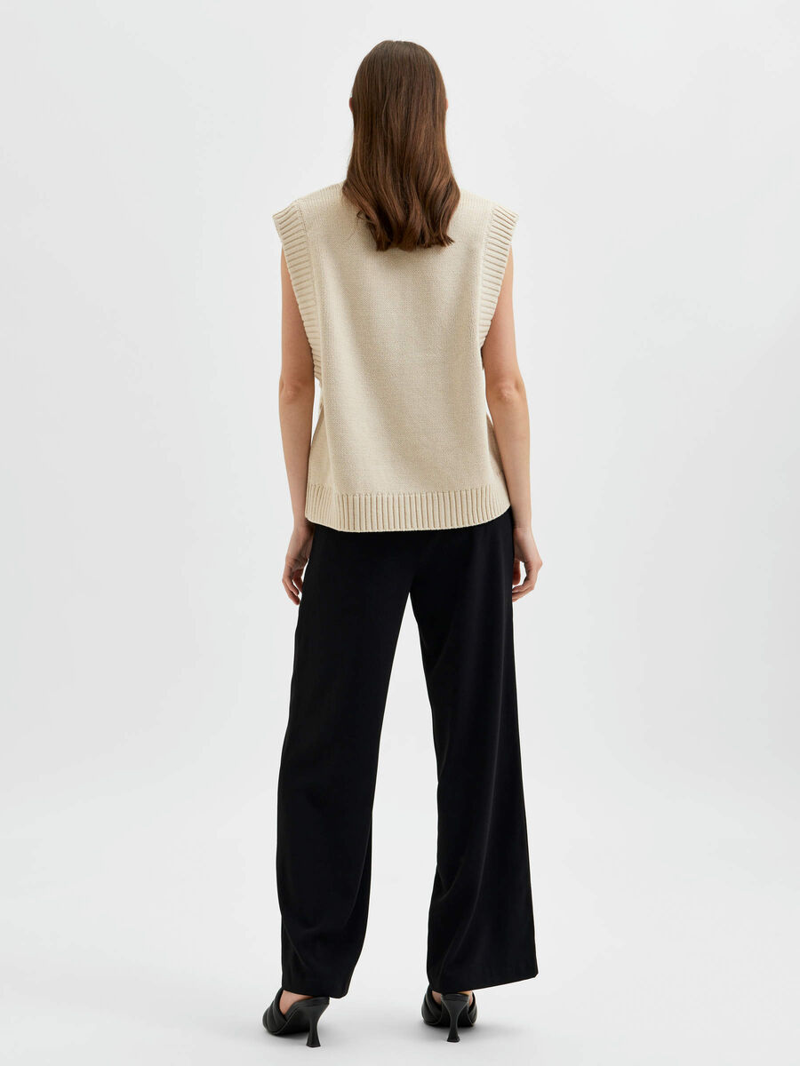 Selected BRODERET STRIK VEST, Sandshell, highres - 16079573_Sandshell_004.jpg