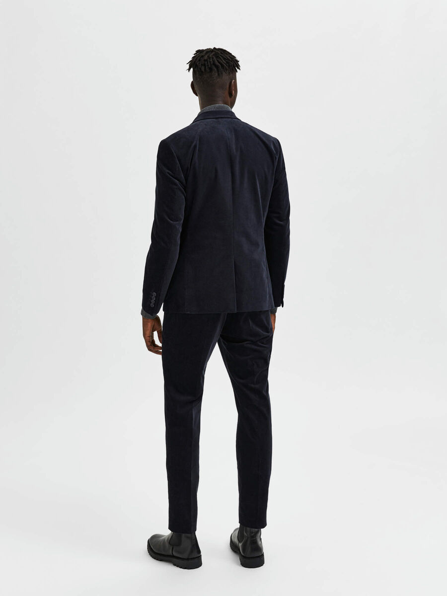 Selected SLIM FIT CORDUROY BLAZER, Navy Blazer, highres - 16086876_NavyBlazer_004.jpg