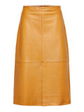 Selected LEER MIDDELLANGE ROK, Brown Sugar, highres - 16085317_BrownSugar_001.jpg