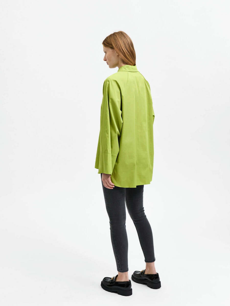 Selected OVERSIZED SHIRT, Dark Citron, highres - 16085584_DarkCitron_004.jpg