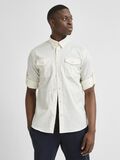 Selected WATER REPELLENT POPLIN SHIRT, Egret, highres - 16078327_Egret_008.jpg