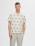 Selected PRINTED COTTON SHORT SLEEVED SHIRT, Egret, highres - 16093664_Egret_1103040_003.jpg
