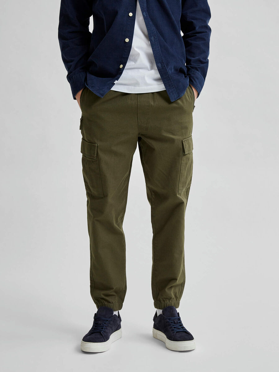 Selected SLIM TAPERED RIPSTOP TROUSERS, Forest Night, highres - 16079502_ForestNight_003.jpg