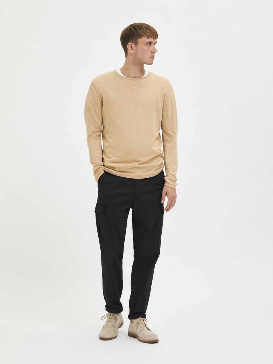 Selected LONG-SLEEVED PULLOVER, Lattè, highres - 16079774_Latt_853600_005.jpg