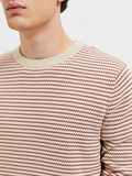 Selected STRIPED KNITTED PULLOVER, Oatmeal, highres - 16086647_Oatmeal_967592_006.jpg