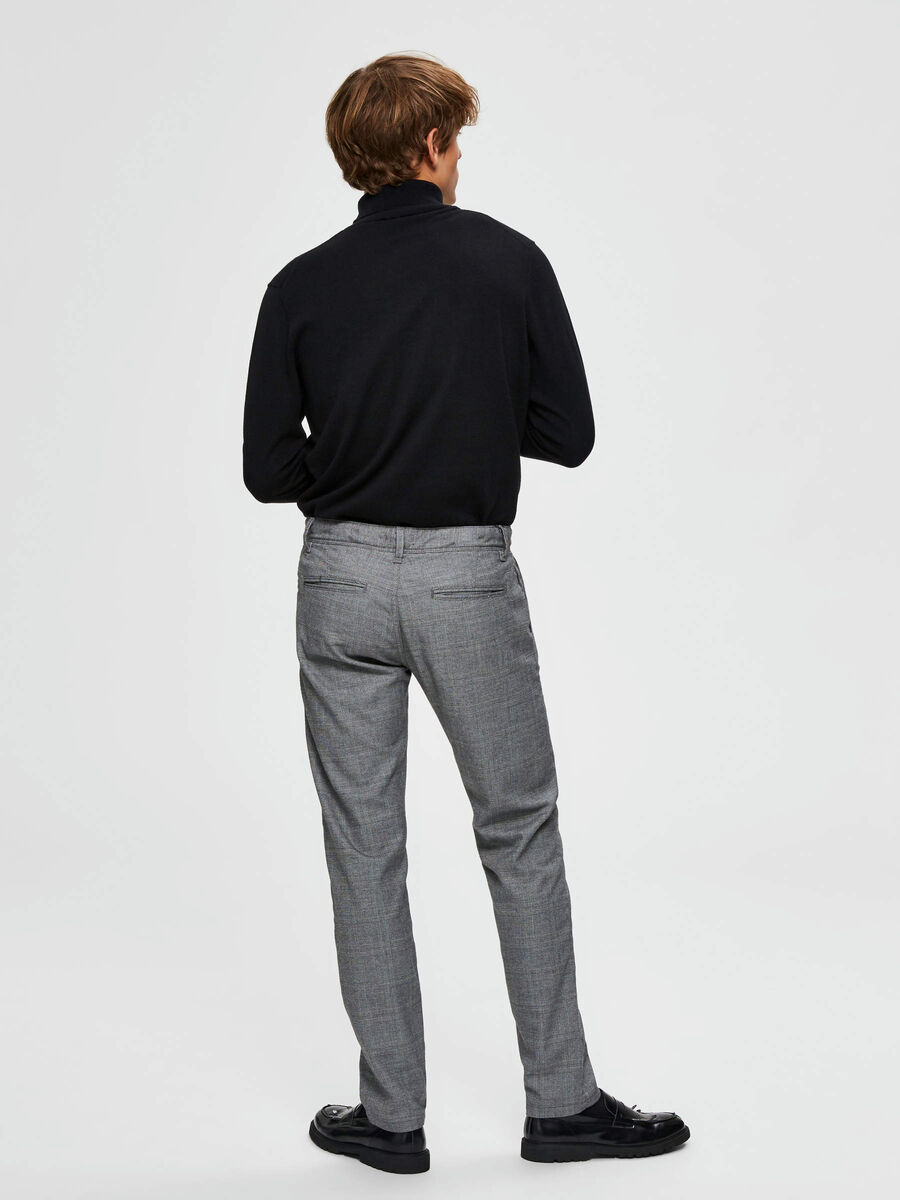 Selected SLIM FIT PANTALON À COUPE FLEXIBLE, Grey, highres - 16073026_Grey_744948_004.jpg