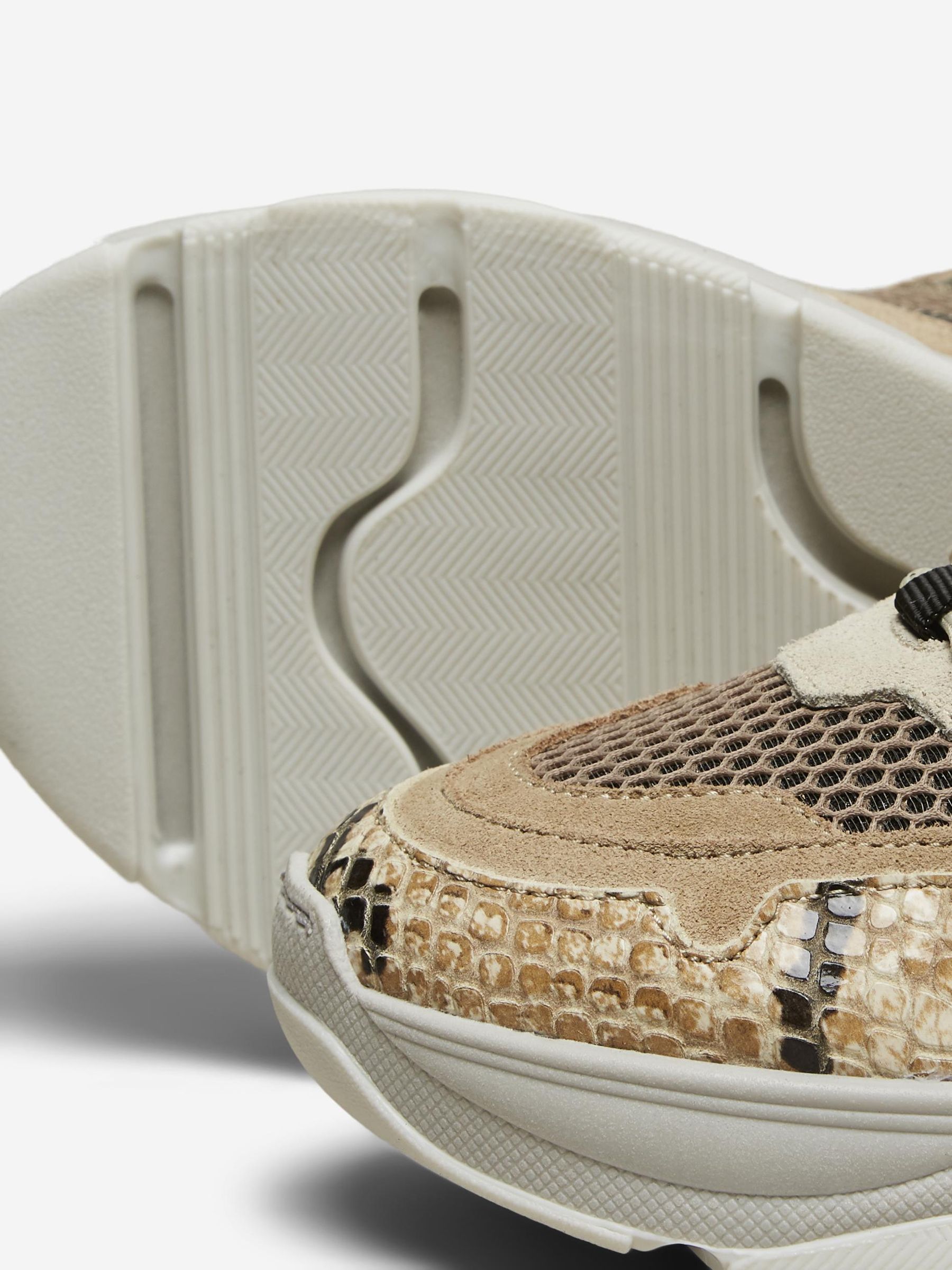 Snakeskin chunky trainers hotsell