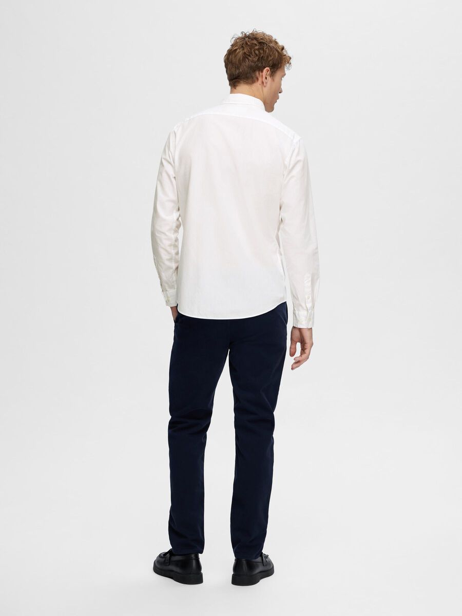 Selected SLIM FIT COTTON SHIRT, White, highres - 16092564_White_004.jpg