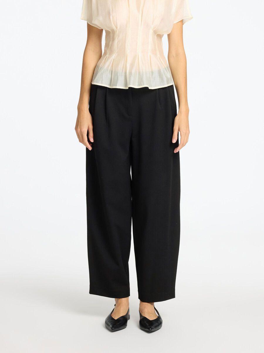 Selected PANTALONI BARREL FIT, Black, highres - 16094933_Black_003.jpg