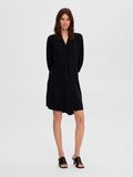 Selected V-NECK SHIRT DRESS, Black, highres - 16090921_Black_005.jpg