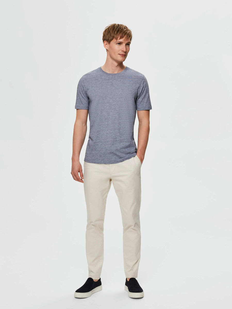 Selected SLHTHEPERFECT O-NECK T-SHIRT, Sky Captain, highres - 16057143_SkyCaptain_567499_005.jpg