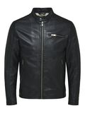 Selected SLEEK LEATHER JACKET, Black, highres - 16077540_Black_001.jpg