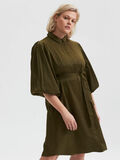 Selected CURVE BALLOON SLEEVED SHIRT DRESS, Dark Olive, highres - 16084735_DarkOlive_008.jpg