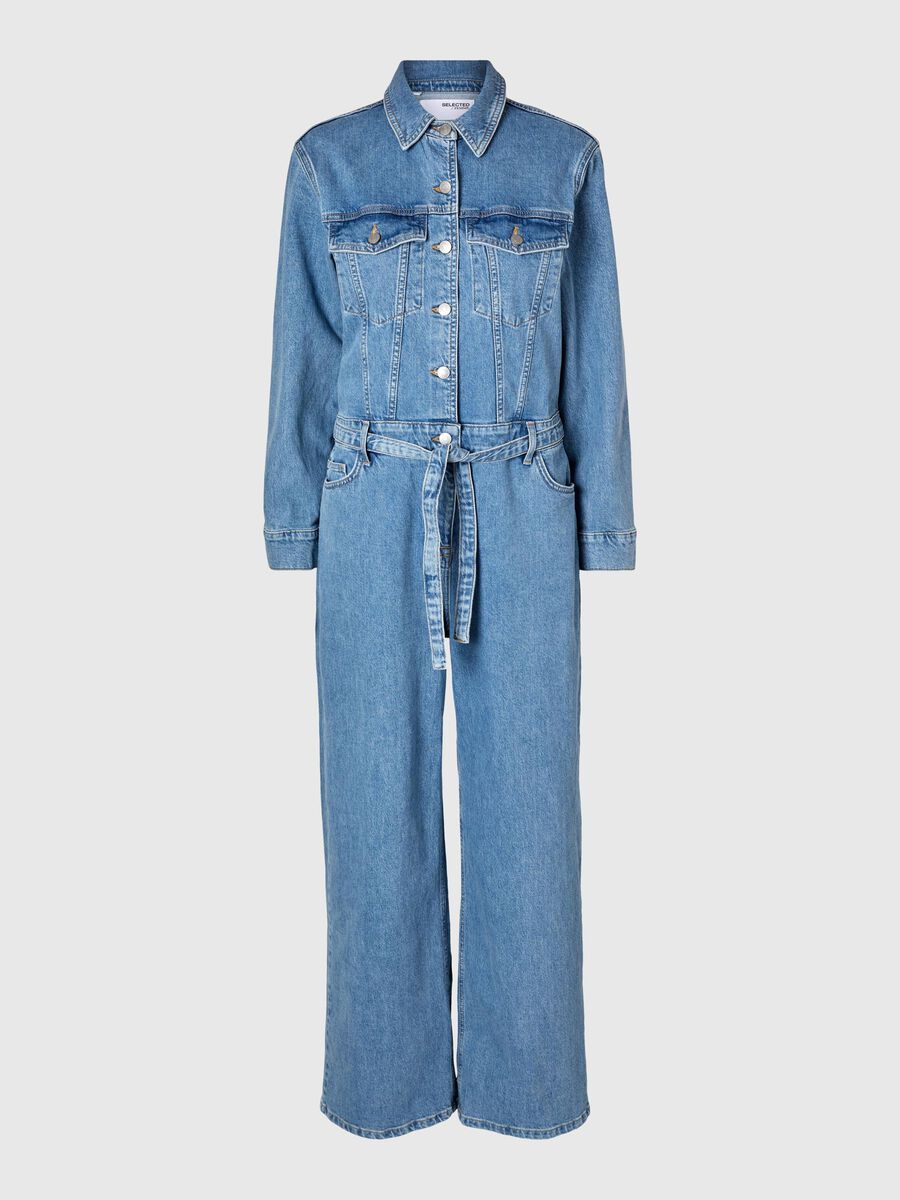 Selected DENIM JUMPSUIT, Light Blue Denim, highres - 16094801_LightBlueDenim_001.jpg