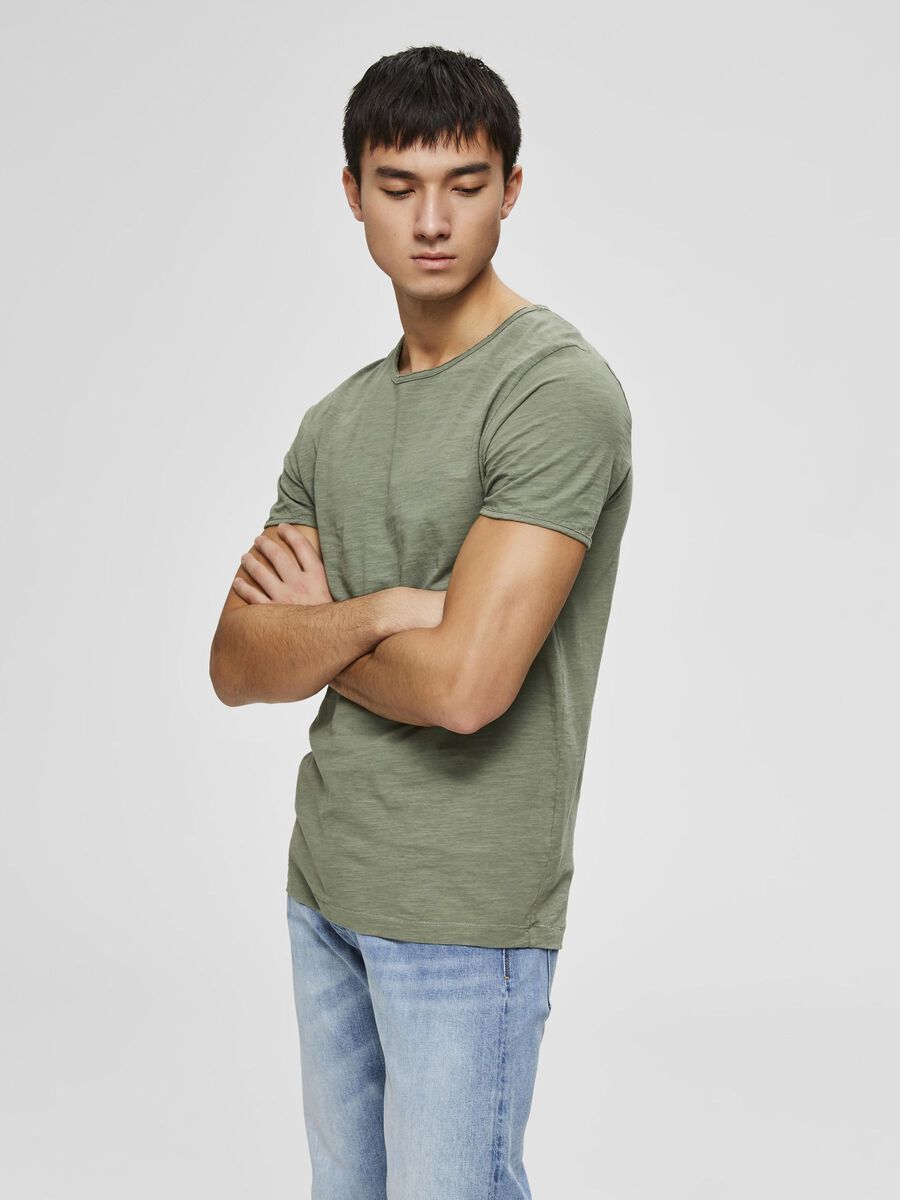Selected CREW NECK - T-SHIRT, Sea Spray, highres - 16071775_SeaSpray_003.jpg