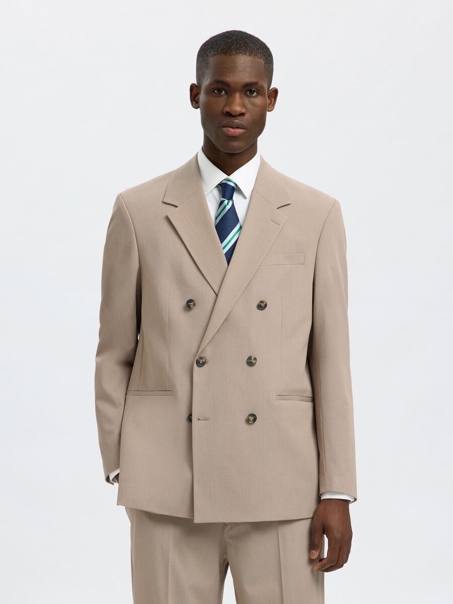 Selected RELAXED FIT DOUBLE-BREASTED BLAZER, Plaza Taupe, highres - 16096560_PlazaTaupe_003.jpg