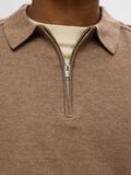 Selected GEBREIDE POLO MET LANGE MOUWEN, Teak, highres - 16094271_Teak_1113639_006.jpg