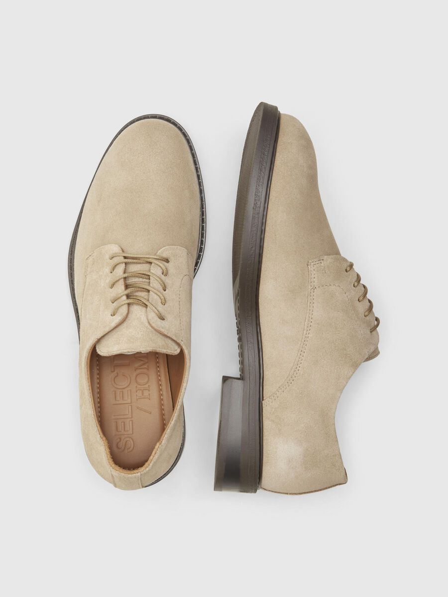 Selected SUEDE DERBY SHOES, Sand, highres - 16084115_Sand_005.jpg