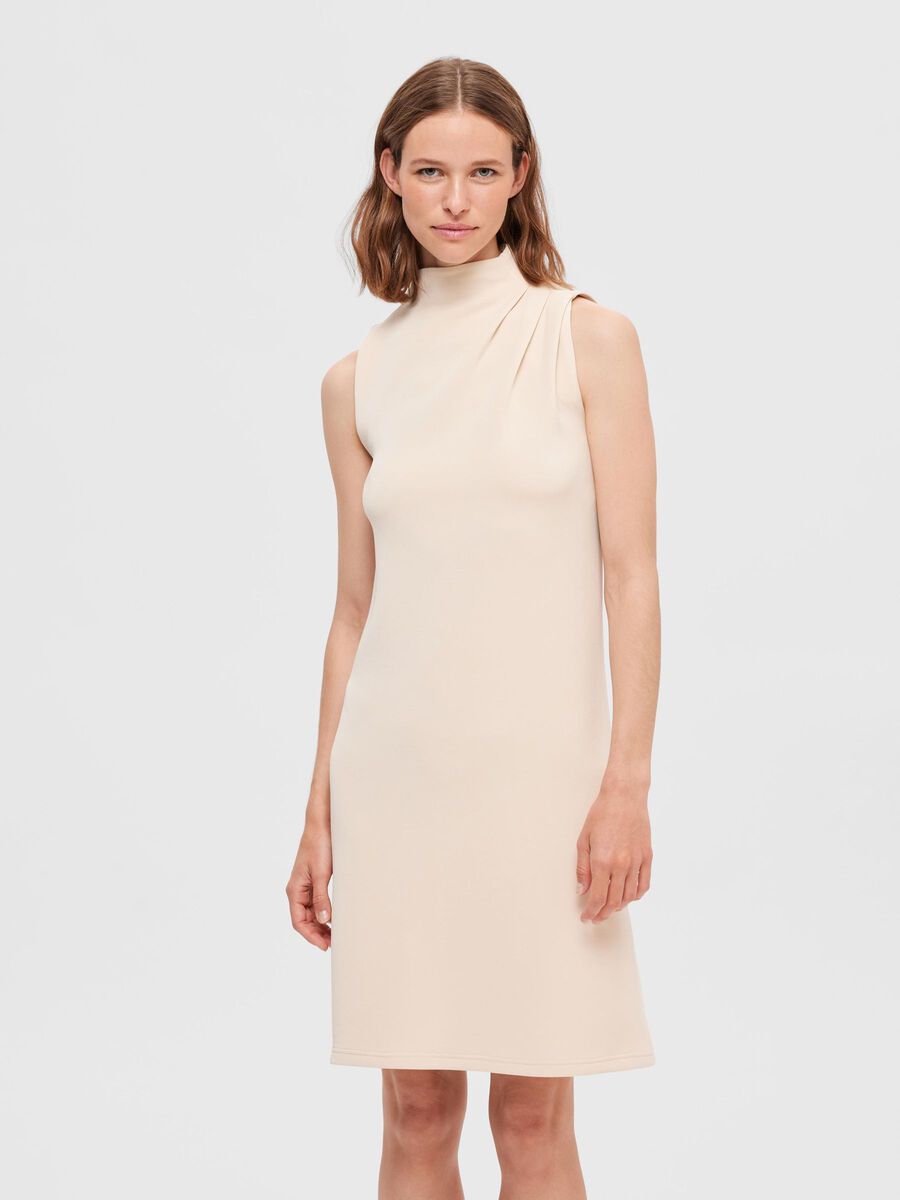 Selected SLEEVELESS MINI DRESS, Sandshell, highres - 16092452_Sandshell_003.jpg