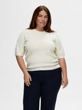 Selected SHORT-SLEEVED KNITTED TOP, Birch, highres - 16093034_Birch_007.jpg