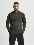 Selected RUND HALS STRIKKET PULLOVER, Forest Night, highres - 16079780_ForestNight_853722_003.jpg