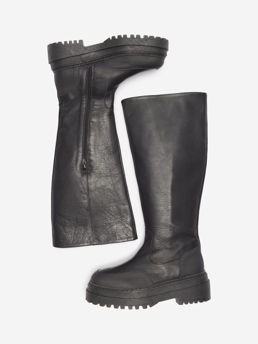 Selected CHUNKY BOTTES EN CUIR, Black, highres - 16087184_Black_005.jpg