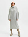 Selected ROLL NECK KNITTED DRESS, Light Grey Melange, highres - 16080998_LightGreyMelange_003.jpg