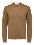 Selected LANGE MOUWEN SWEATER, Camel, highres - 16088006_Camel_001.jpg