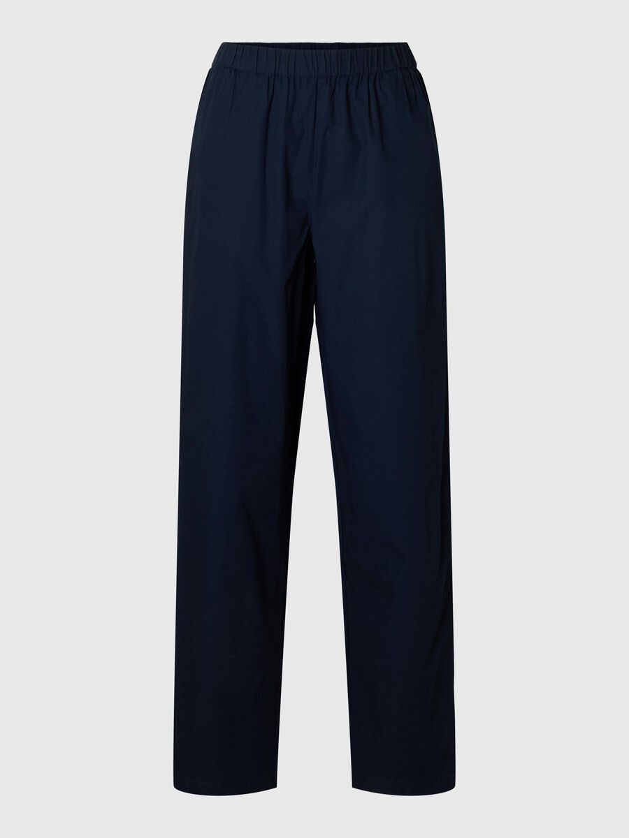 Selected COTTON HIGH WAISTED TROUSERS, Dark Sapphire, highres - 16094339_DarkSapphire_001.jpg