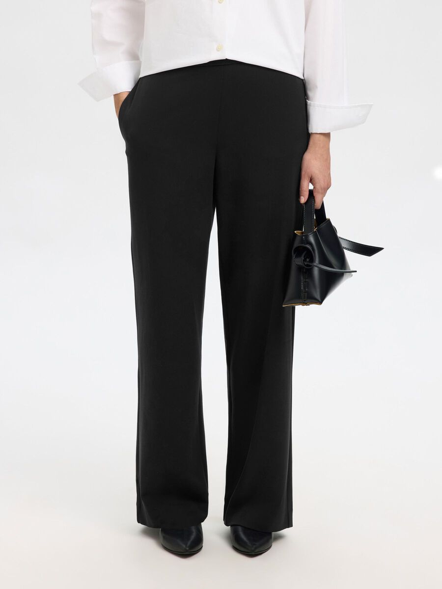 Selected WIDE FIT TROUSERS, Black, highres - 16094122_Black_003.jpg