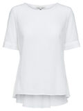 Selected ORGANIC COTTON - SHORT SLEEVED TOP, Bright White, highres - 16062149_BrightWhite_001.jpg