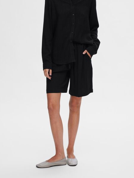 Selected VISCOSEMIX SHORTS, Black, highres - 16093932_Black_003.jpg