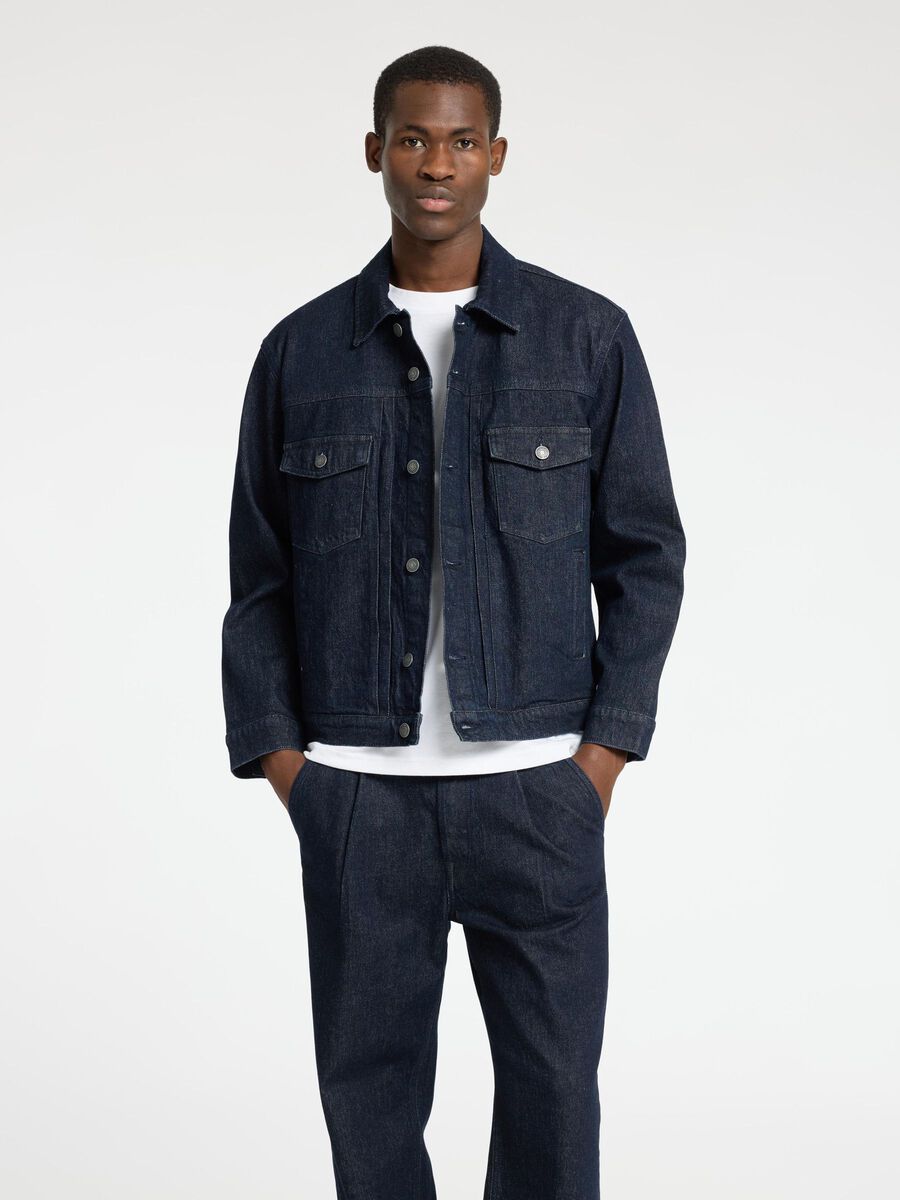 DARK WASH DENIM JACKET | Blue | SELECTED HOMME®
