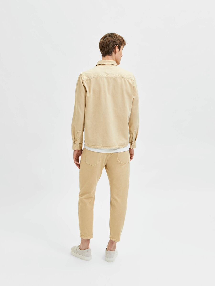 Selected LOOSE FIT OVERSHIRT, Sand, highres - 16084042_Sand_004.jpg