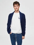 Selected ORGANIC COTTON - KNITTED CARDIGAN, Maritime Blue, highres - 16071597_MaritimeBlue_727636_003.jpg