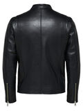 Selected HEAVY TIMELESS BIKER LEATHER JACKET, Black, highres - 16064161_Black_002.jpg