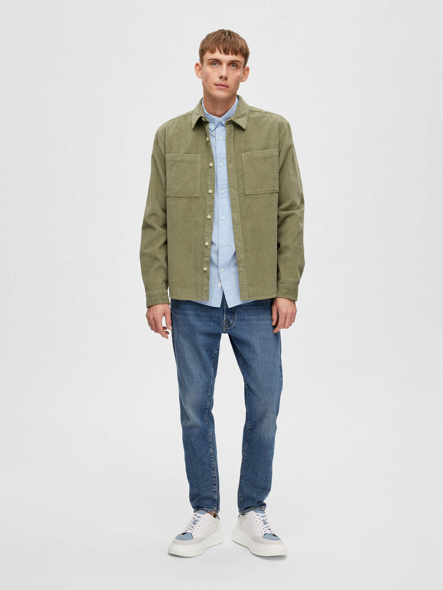 Selected CORDUROY OVERSHIRT, Vetiver, highres - 16088282_Vetiver_005.jpg