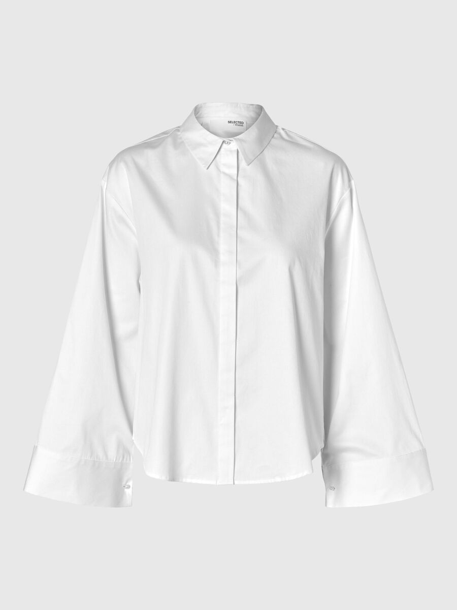 Selected PÄRLDETALJ CROPPAD SKJORTA, Bright White, highres - 16095076_BrightWhite_001.jpg