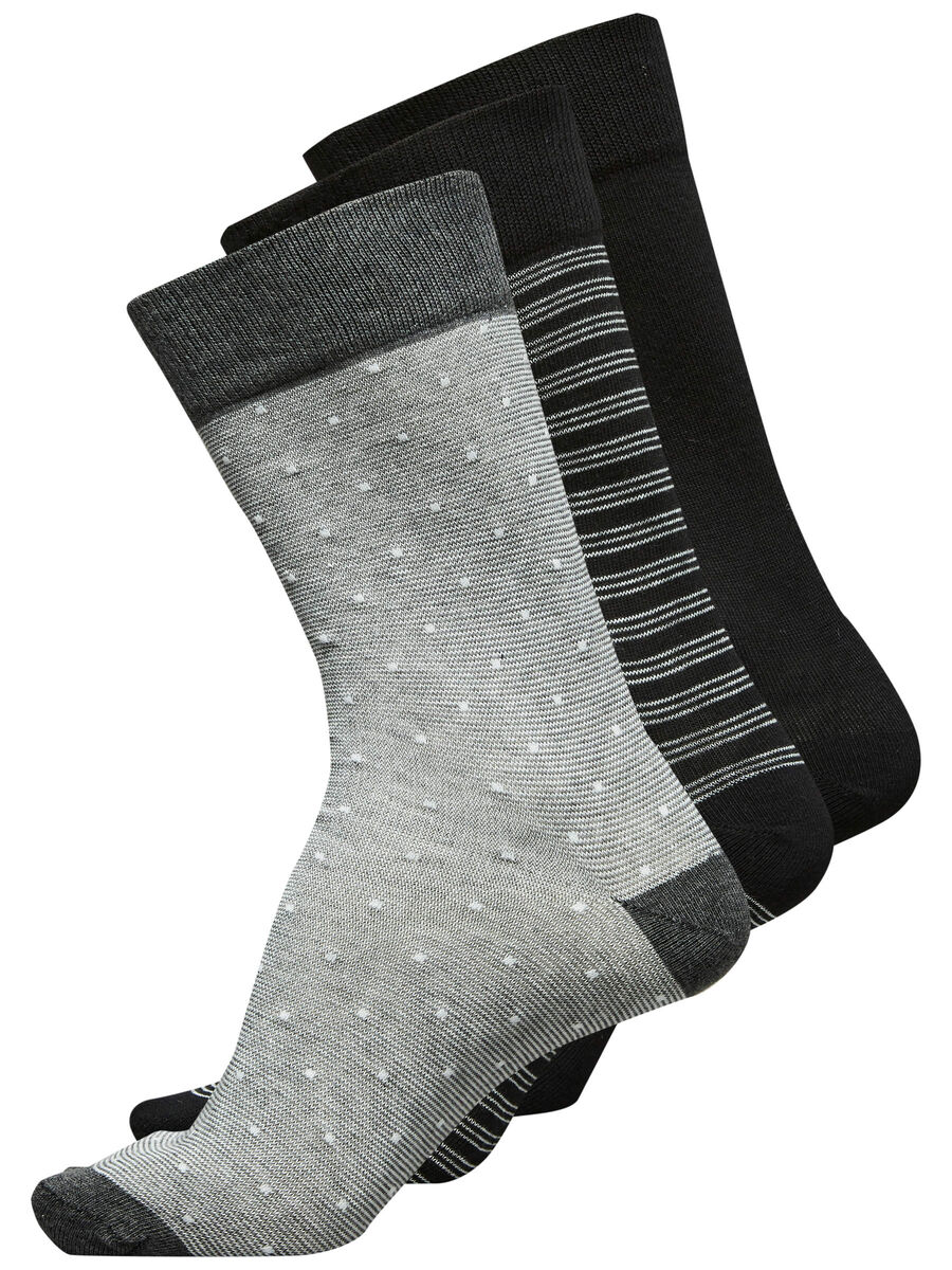 Selected LOT DE 3 - CHAUSSETTES, Medium Grey Melange, highres - 16061430_MediumGreyMelange_001.jpg